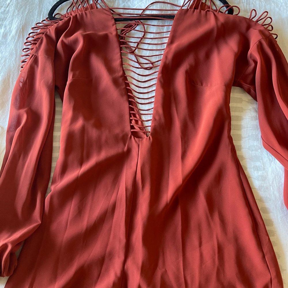 New Nasty Gal Rust Romper with tags